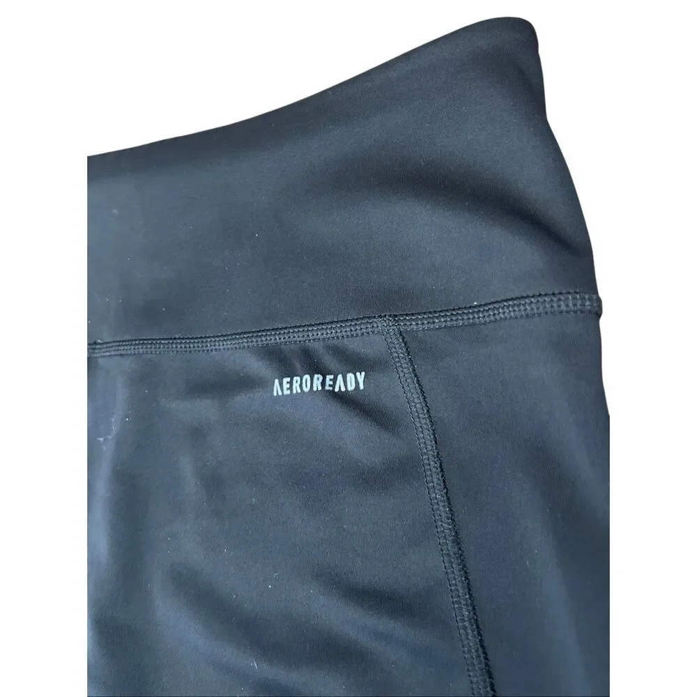 Adidas Primegreen Aeroready Women's 3-Stripe Biker Shorts Size M Black NWOT
